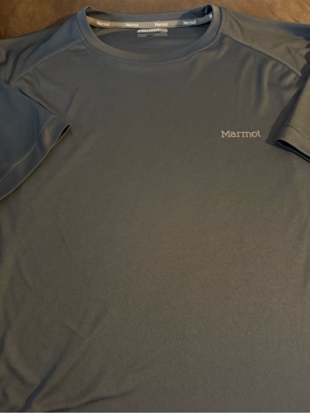 Marmot Men’s Short Sleeve Tee — Slate Blue/Gray Large